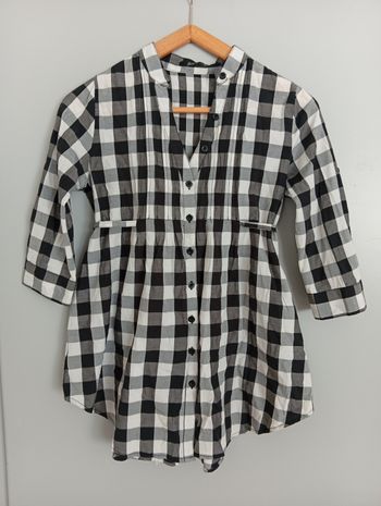Chemise N&B à carreaux t34 