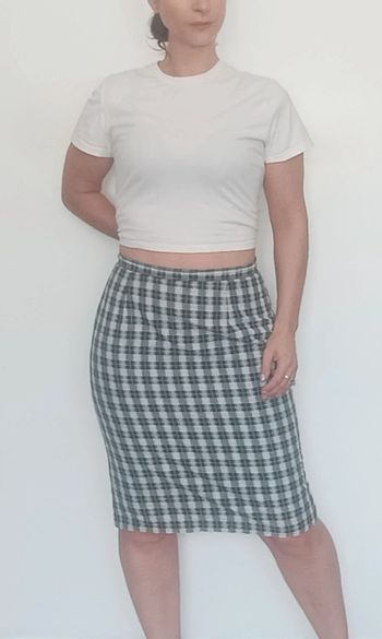 Jupe tailleur été vintage a carreaux taille 40/42