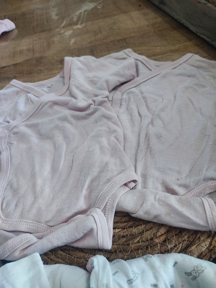 Lot 5 bodies manches courtes 1 mois - photo numéro 4