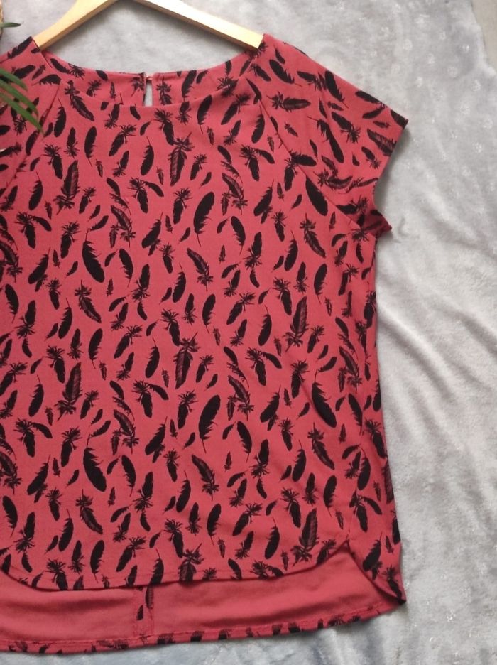 Blouse imprimée plume taille unique - photo numéro 4