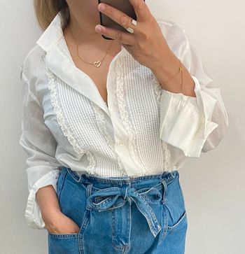 Chemise légère blanche handmade taille 40