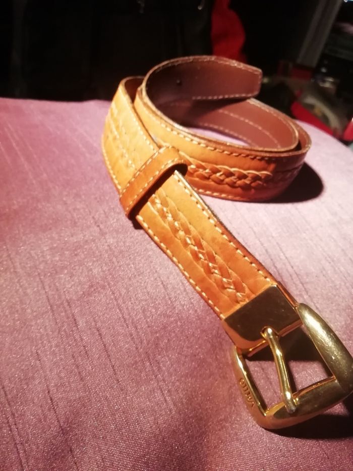 Ceinture cuir peau tressée TAILLE 65 cm