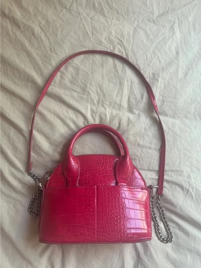 petit sac a mains rose à bandoulière zara - photo numéro 3
