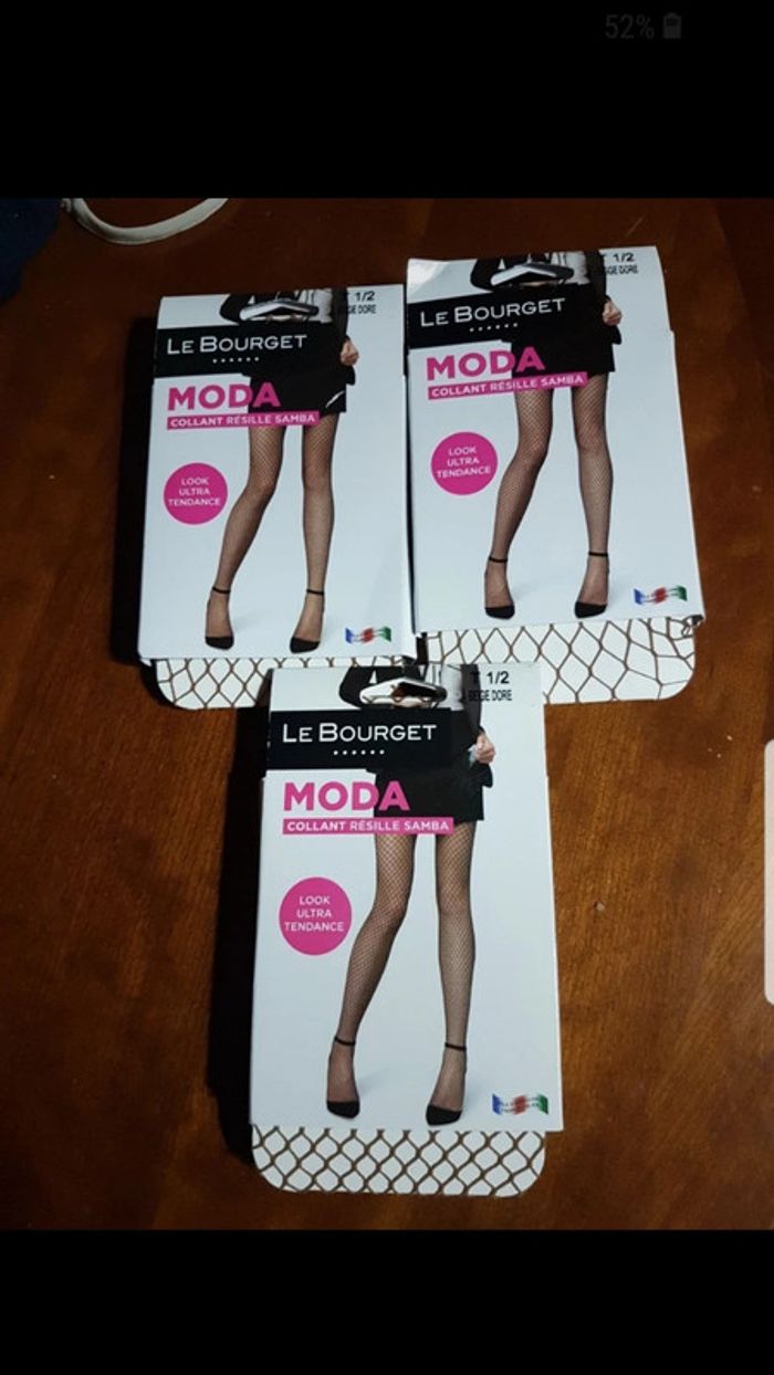 Collants résilles Samba le Bourget beige dorés T1/2