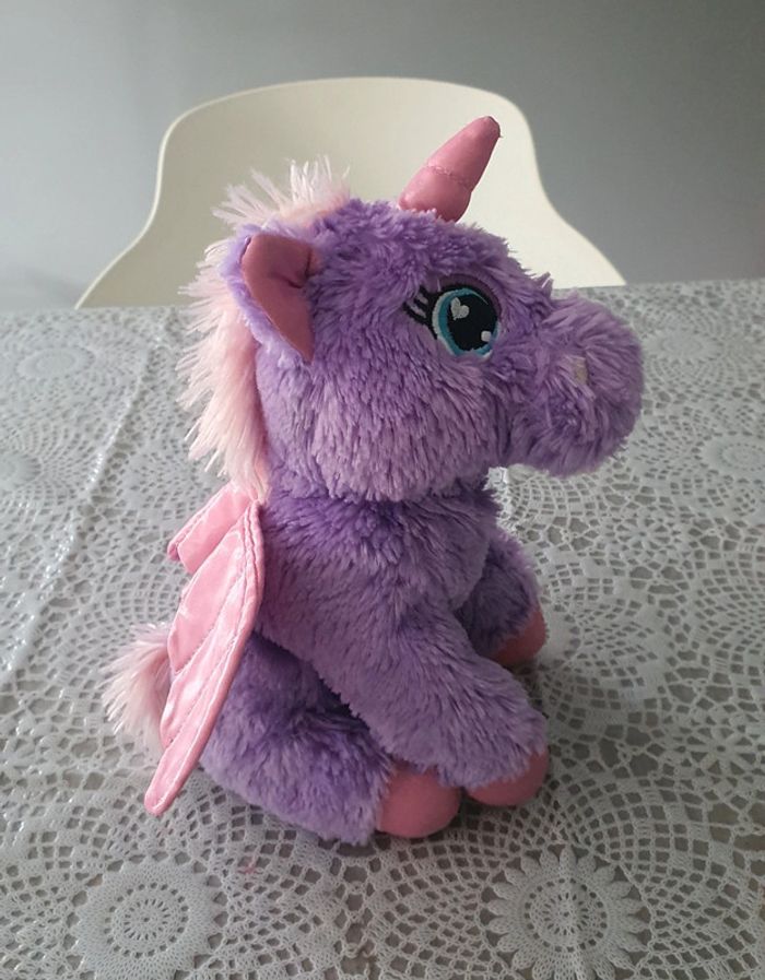 Licorne violette peluche jouet fille doudou - photo numéro 2