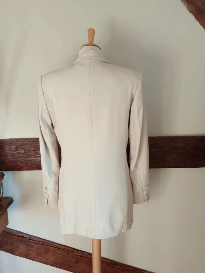 Veste blazer crème/beige laine Alain Chabason Paris - photo numéro 6