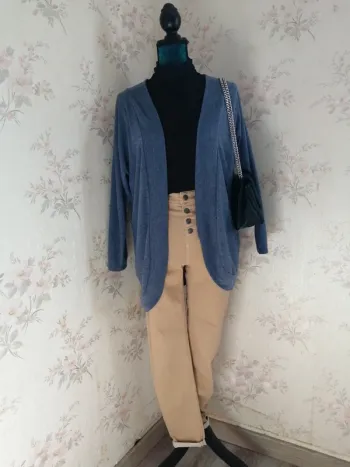 Gilet fin mi long bleu lavande / 9th Avenue / (M)