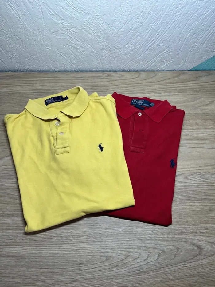 Lot de 2 Polo Ralph Lauren - taille S - couleur rouge et jaune