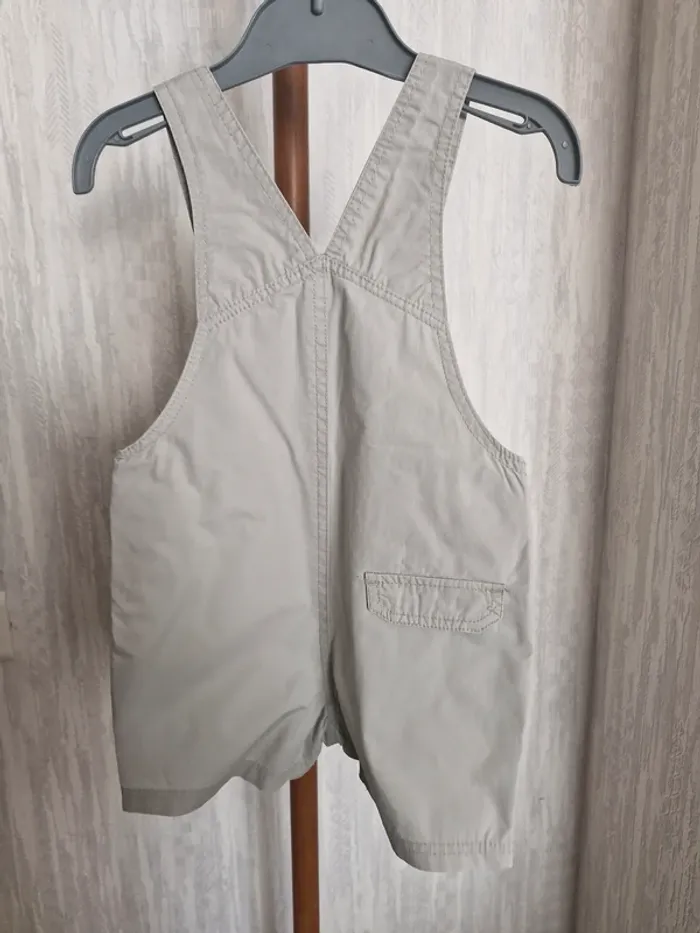 Salopette courte bébé garçon 18 mois Tex Baby beige coton - photo numéro 8