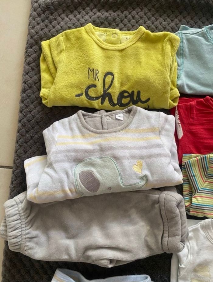 Lot vêtements bébé garçon 1 mois hiver - photo numéro 2