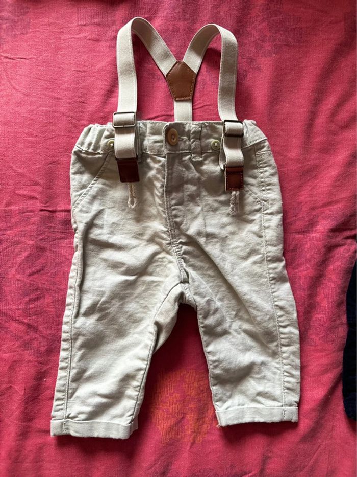 Pantalon bretelles bébé - photo numéro 2