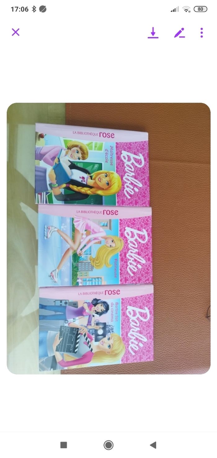 Lot de 3 livres barbie