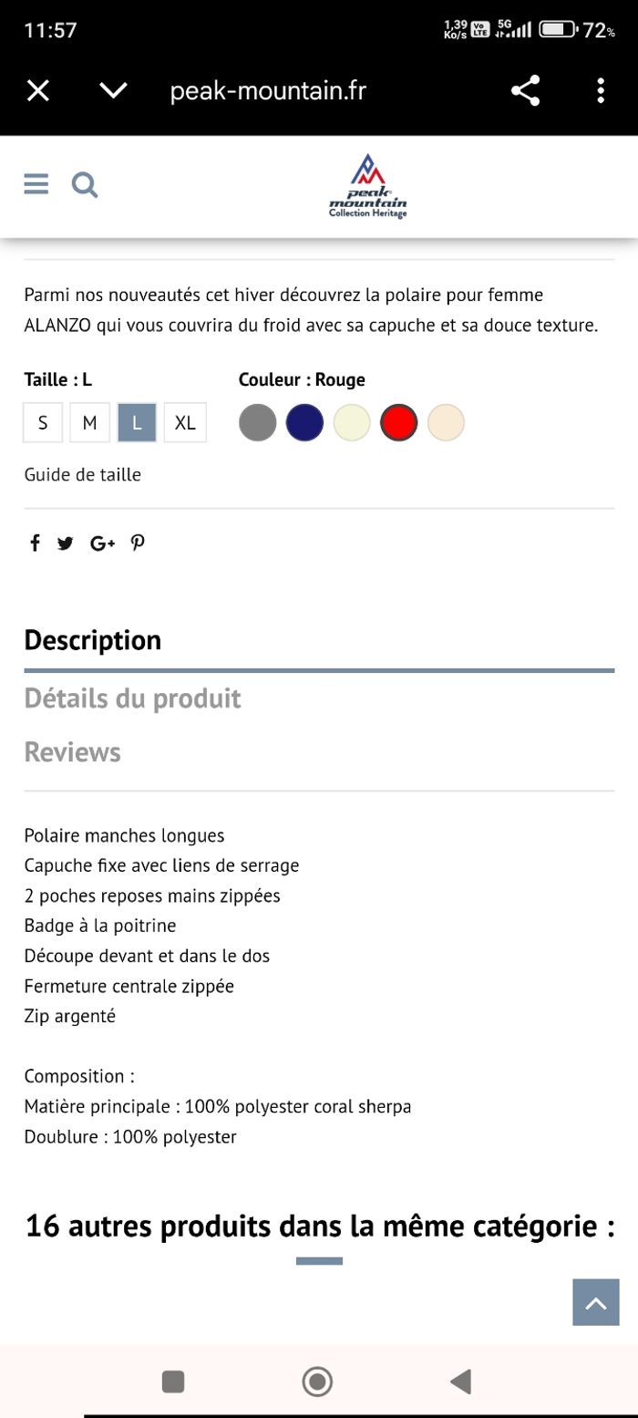 Polaire femme Peak Mountain S - photo numéro 5