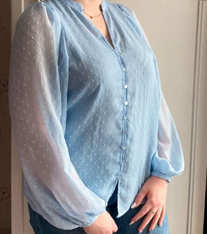 Blouse bleue XS 🟡 - photo numéro 3
