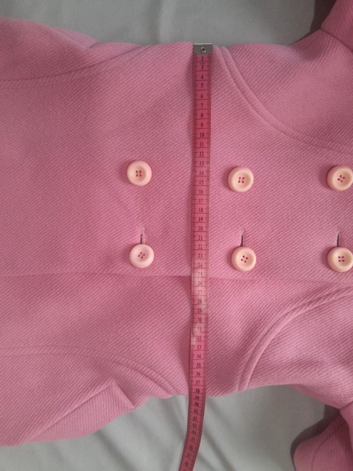 Tres beau manteau rose tara jarmon modèle mangua en laine - photo numéro 15