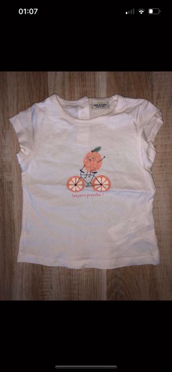 Tee shirt tape à l œil crème