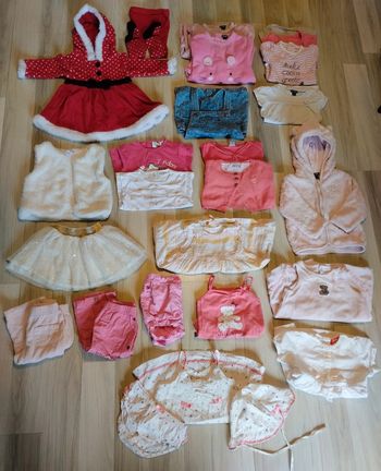 Lot 9 mois fille (23 articles) toutes saisons.