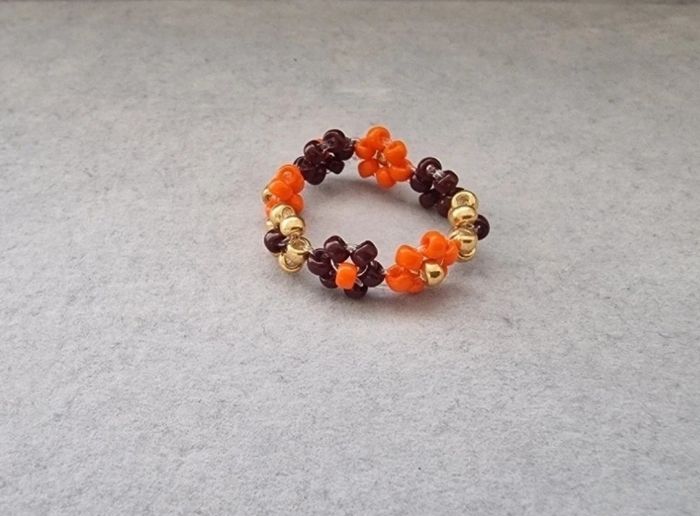 Bague fleurs thème automne - photo numéro 2