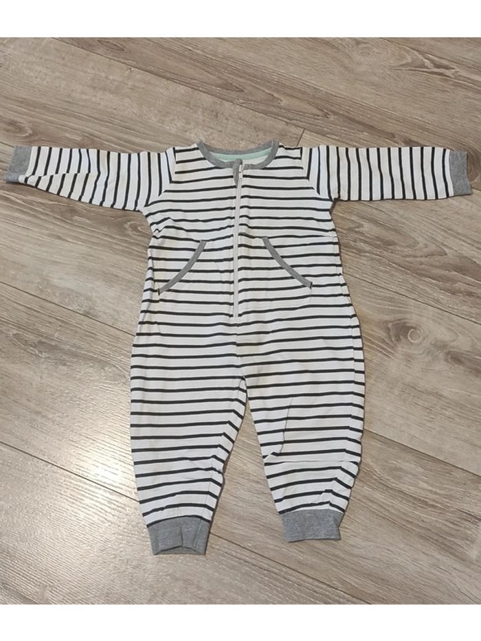 Combinaison pyjama rayée bébé Action 74-80cm