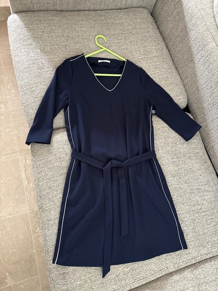 Robe camaïeu bleu marine 38