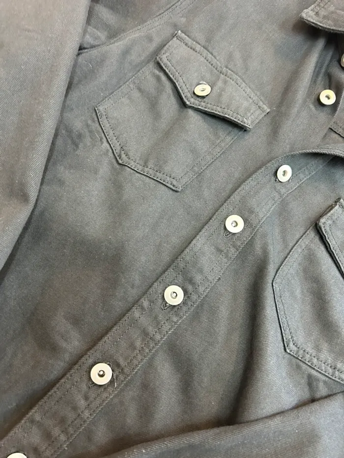 Veste homme veste chemise homme noir taille M 38 neuf Veste en jean - photo numéro 2