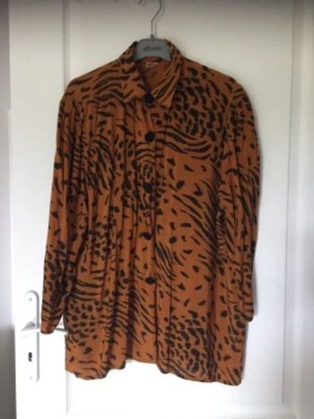 Chemise tigrée tabac 40