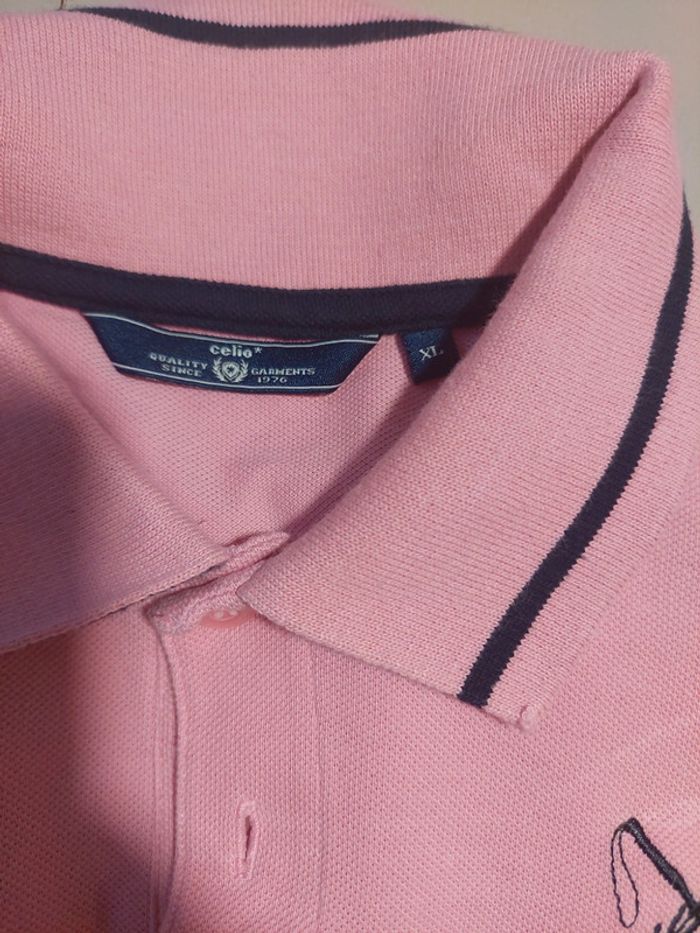 Magnifique polo Celio Rose Taille XL - photo numéro 5