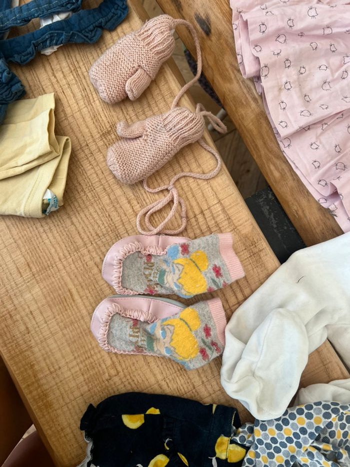 Lot vêtements 12 - 18 mois fille automne hiver gilet Zara rose petit bateau obaibi - photo numéro 6