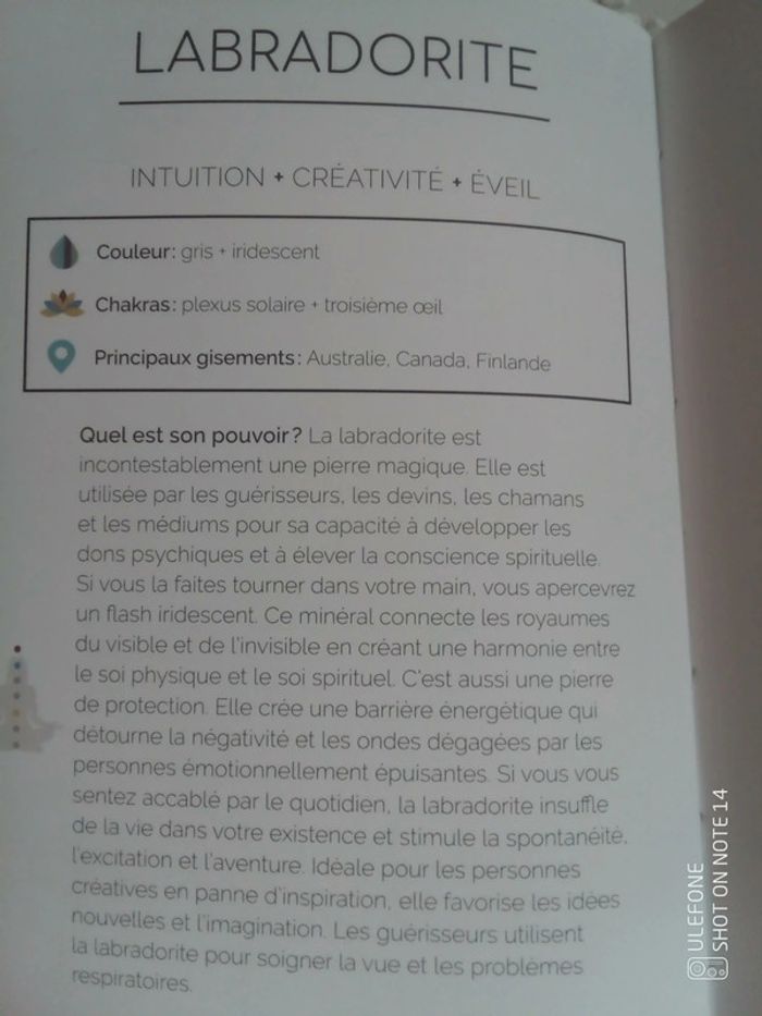 Collier labradorite pierre naturelle à reflets bleutés - photo numéro 2