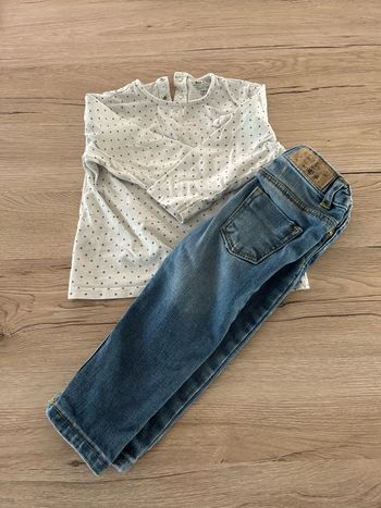 Ensemble jeans et t shirt longues manches