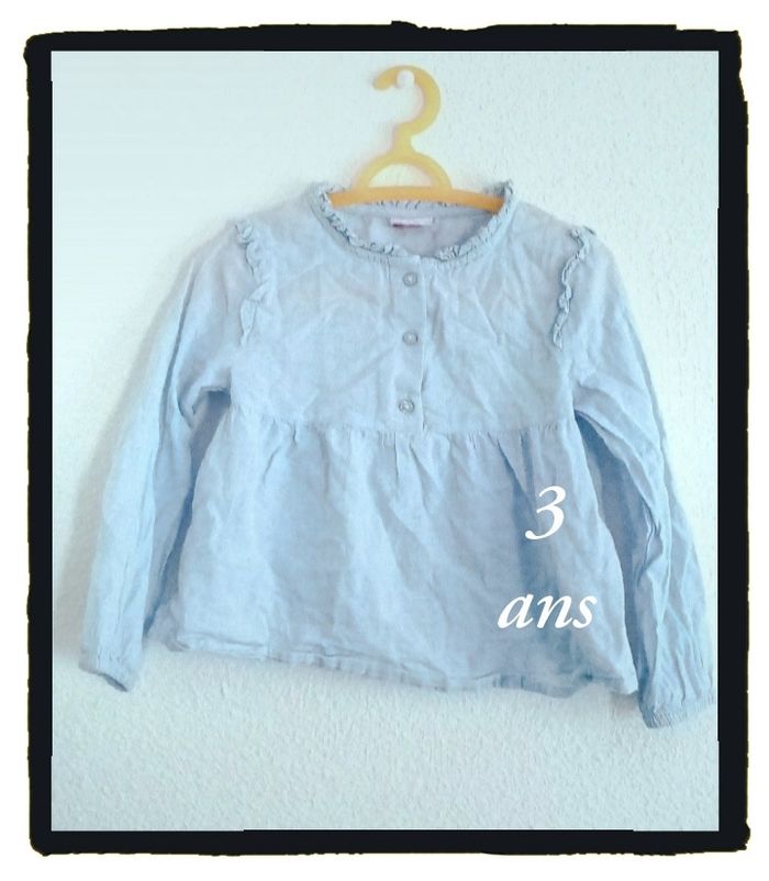 3 ans tao blouse chemise bleu clair print été /Excellent état - photo numéro 13