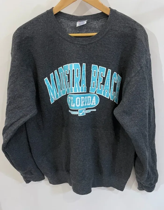 Crewneck Jerzees print grey Unisex L