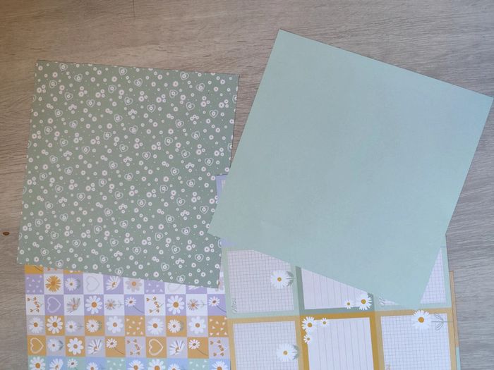 Lot de 6 papier scrapbooking marguerite - photo numéro 3