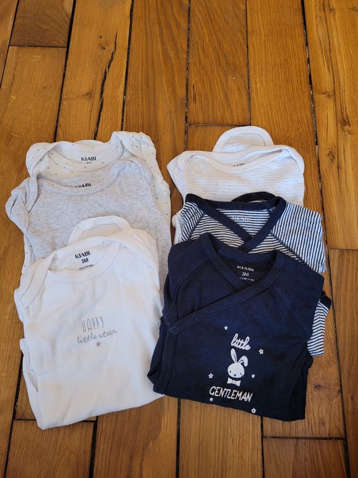 Lot de 6 body kiabi