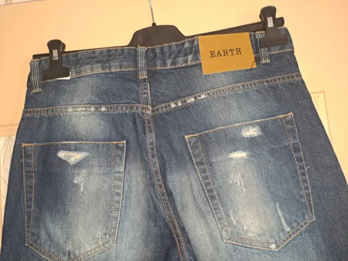 Jean homme slim fit neuf effet used piazza Italia étiquette vente enlevée 42 France (46 Italie) - photo numéro 5