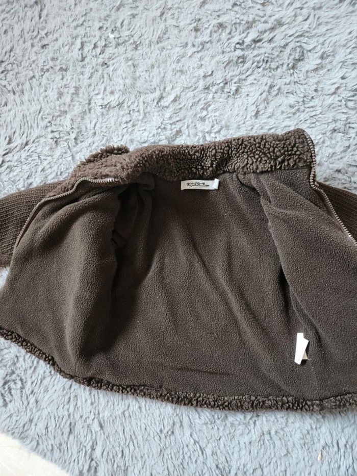 Veste chaude marron 12 mois - photo numéro 3