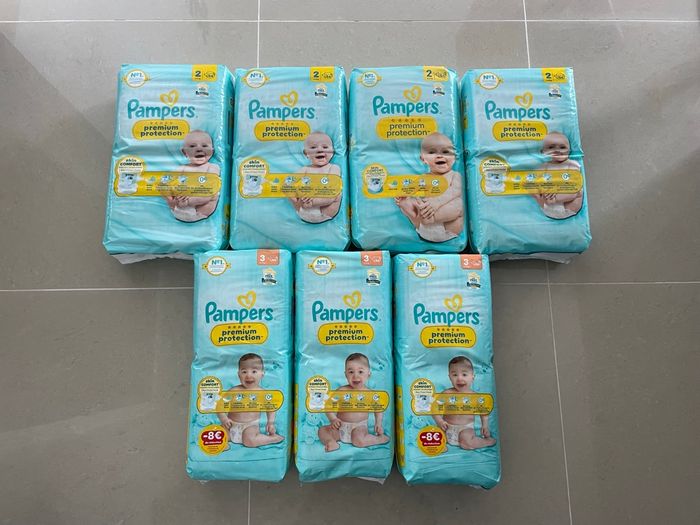 Lot 7 paquets couches Premium T2 et T3