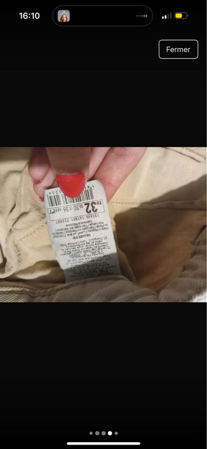 cargo beige femme - photo numéro 4