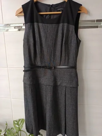 Robe Caroll t.38 laine/viscose