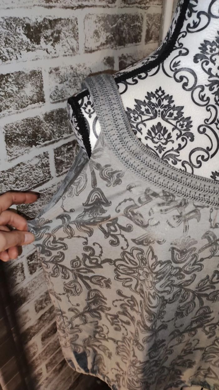 Joli débardeur gris transparent - Femme t.44 - Gémo - photo numéro 2