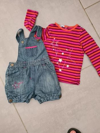 Salopette + t-shirt ML 18M