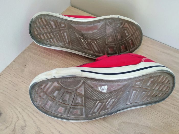 Baskets tissu rouge Creeks t 32 - photo numéro 3