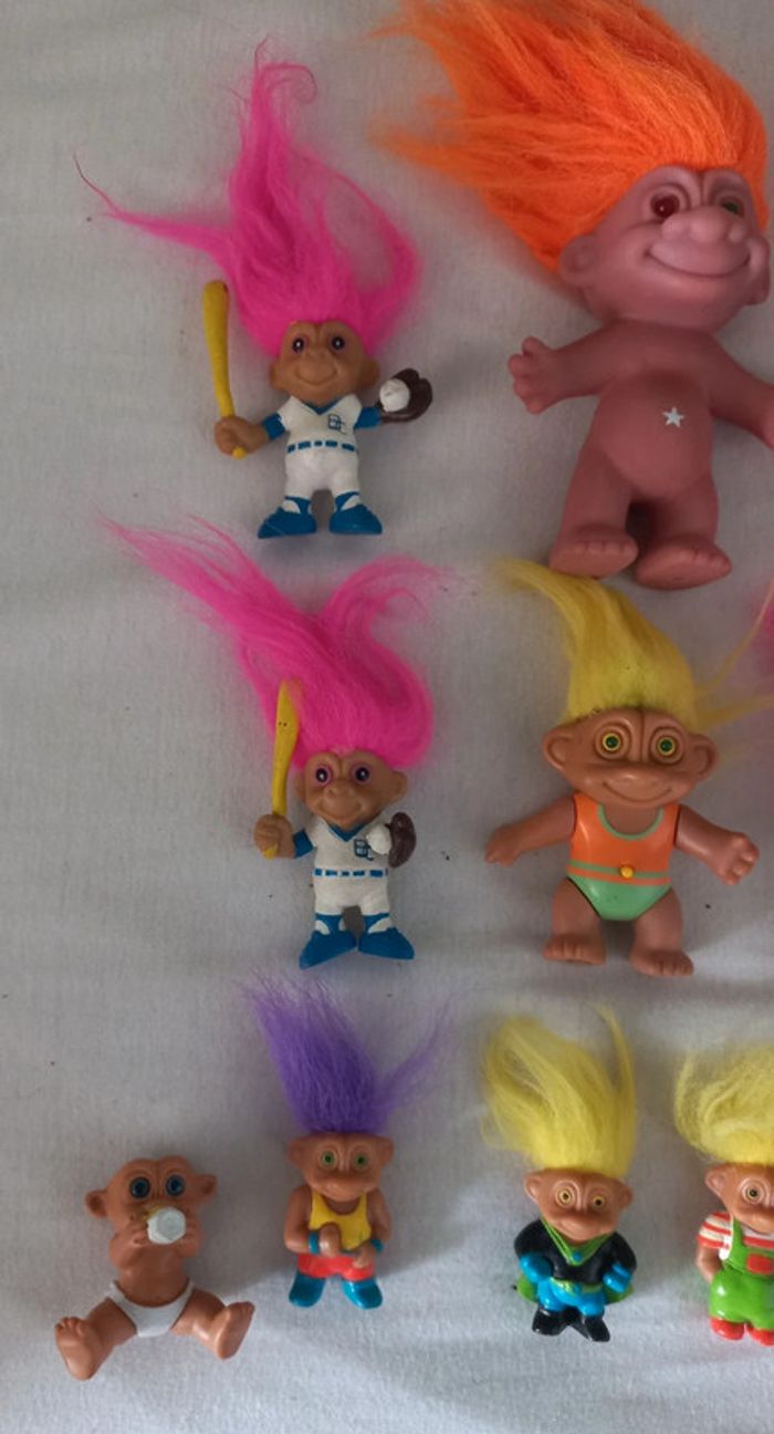 Lot de 16 figurines Trolls vintage - bon état - photo numéro 3