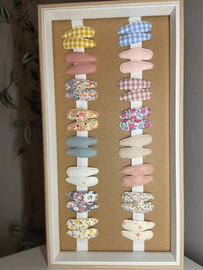 🌸 barrettes assorties tissus vendues par 2