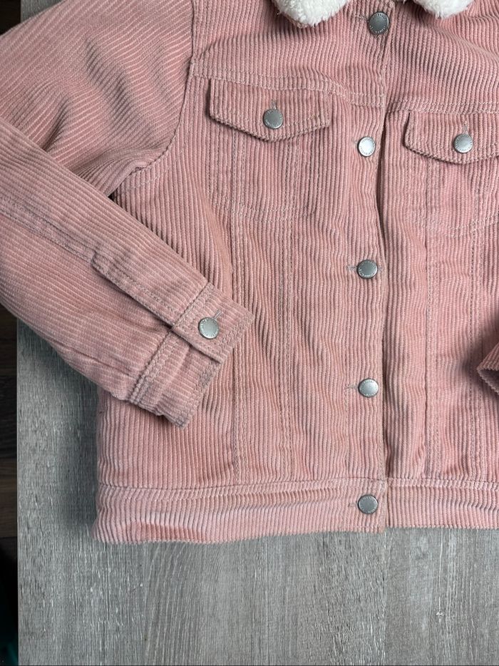 Veste mi saison en velours côtelée doublé sherpa - taille 7 ans 122cm - photo numéro 3