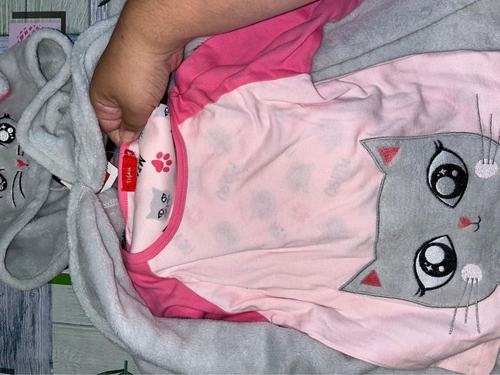 Ensemble pyjama et sa cape polaire chat - photo numéro 5