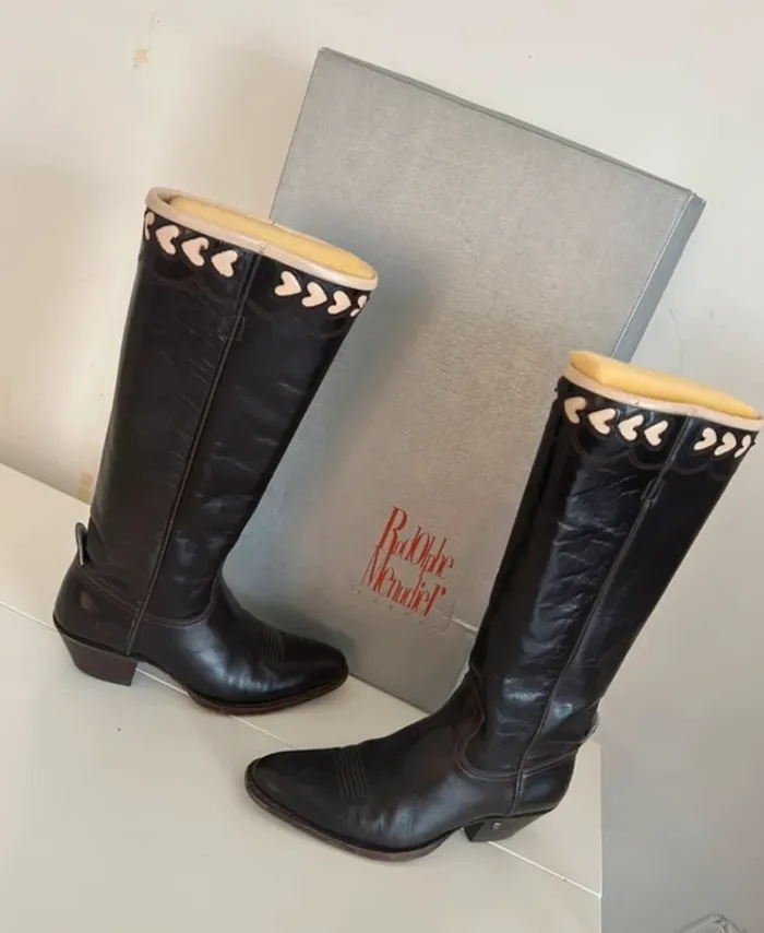 Rodolph menudier bottines bottes santiags en cuir pointure 38 - photo numéro 3