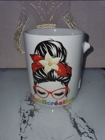 Mug messy bun haïr personnalisé