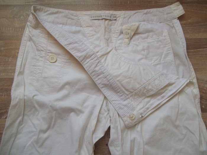 Pantalon pont flare Cache Cache blanc 38 (Pant2) - photo numéro 3