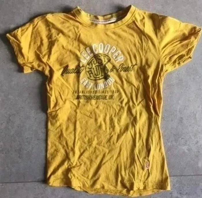 T-shirt Lee Cooper garçon – 12 ans – Moutarde au top ! - photo numéro 3